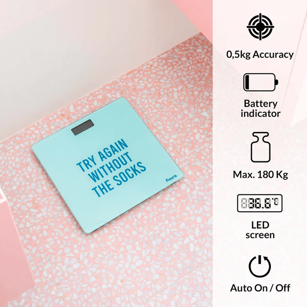 Sbam Design Bilancia digitale pesapersone “Try again without the socks” Acquista Ora
