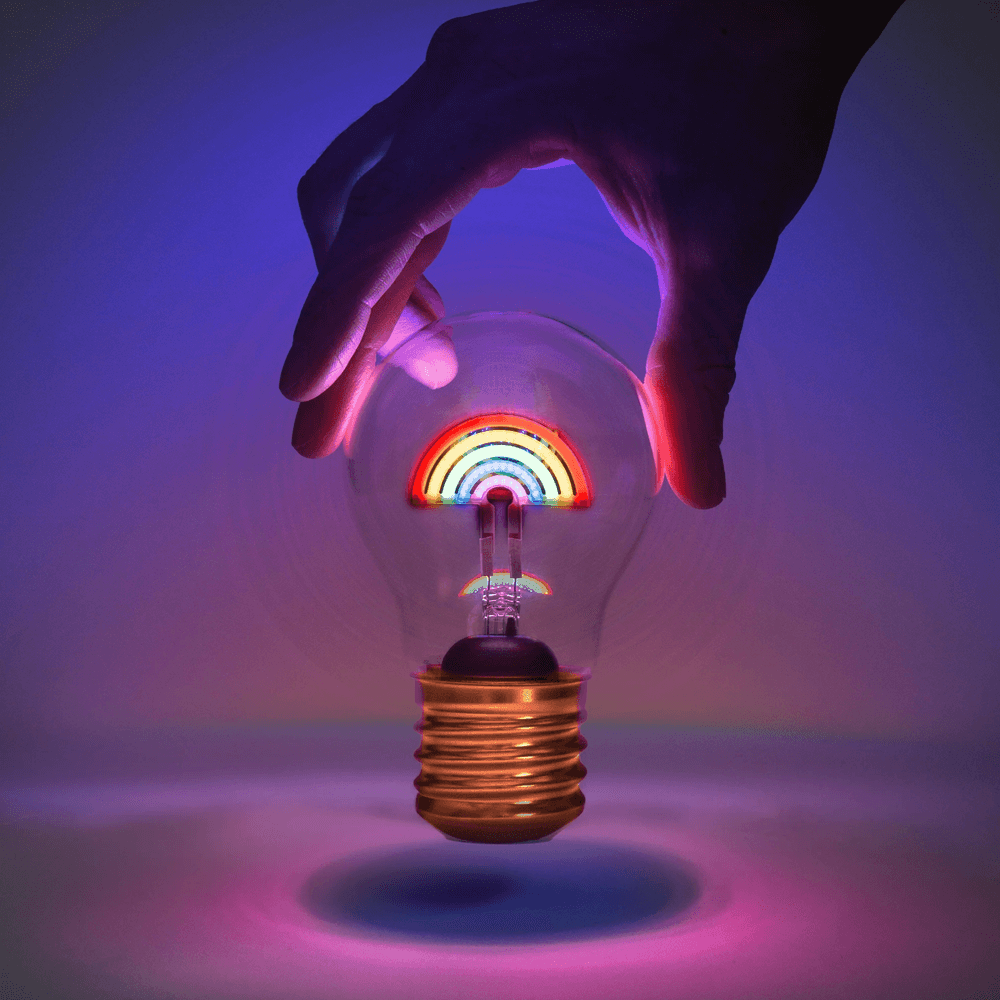 Sbam Design Piccola lampadina da tavolo ricaricabile – rainbow Hotsell