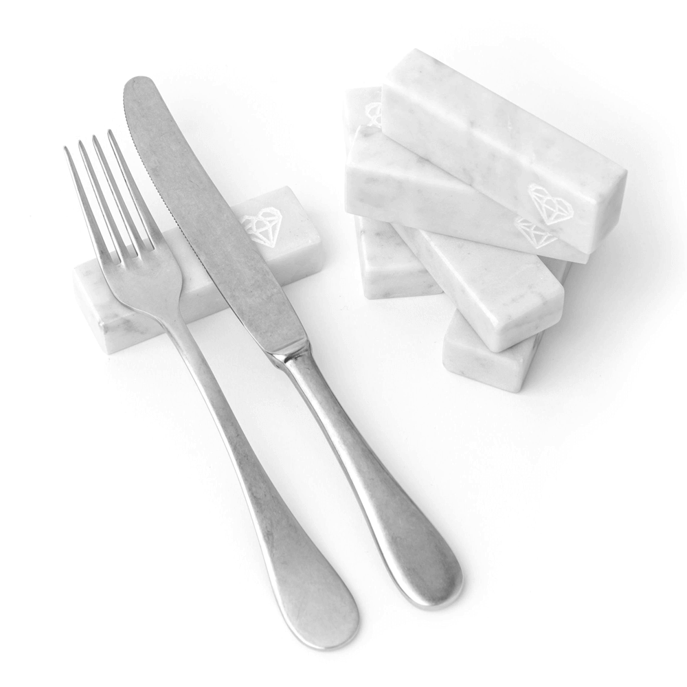Sbam Design Set 6 poggia posate in marmo Moda