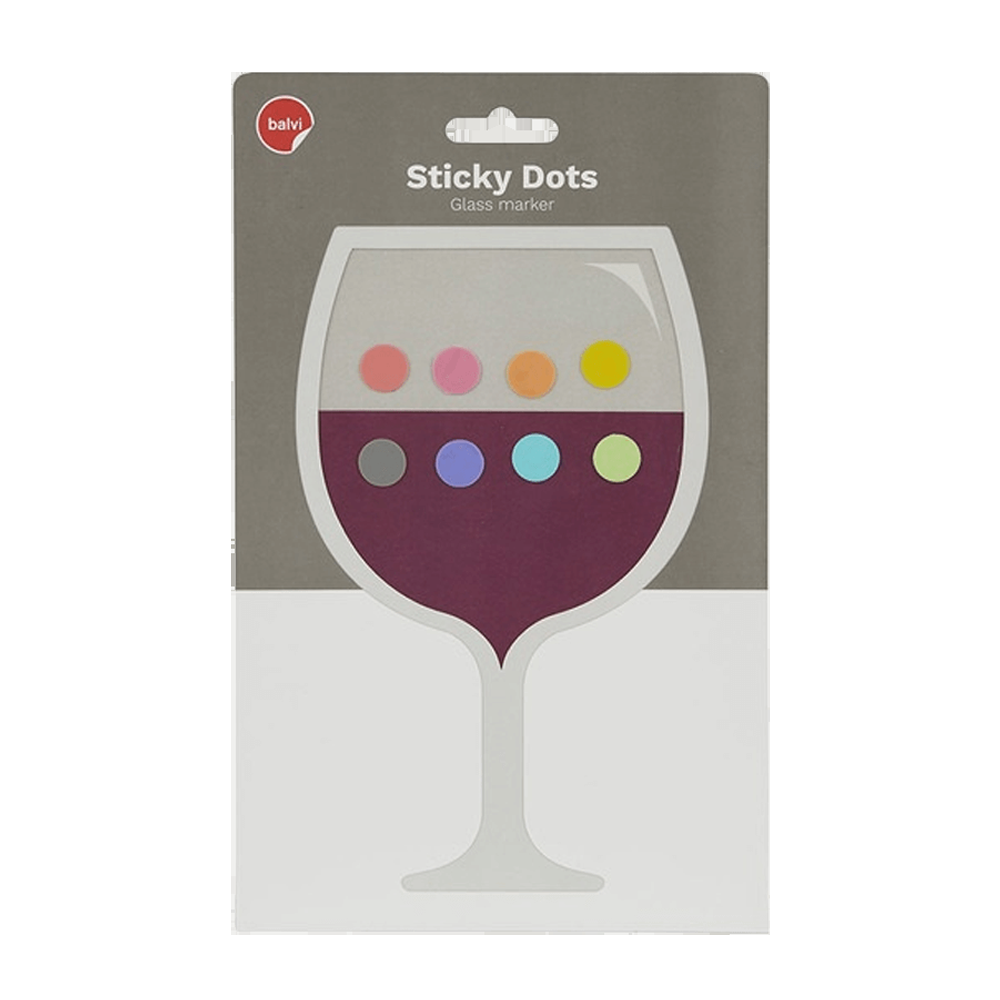 Sbam Design Set di 8 stickers segna bicchieri – Pois colorati 2025