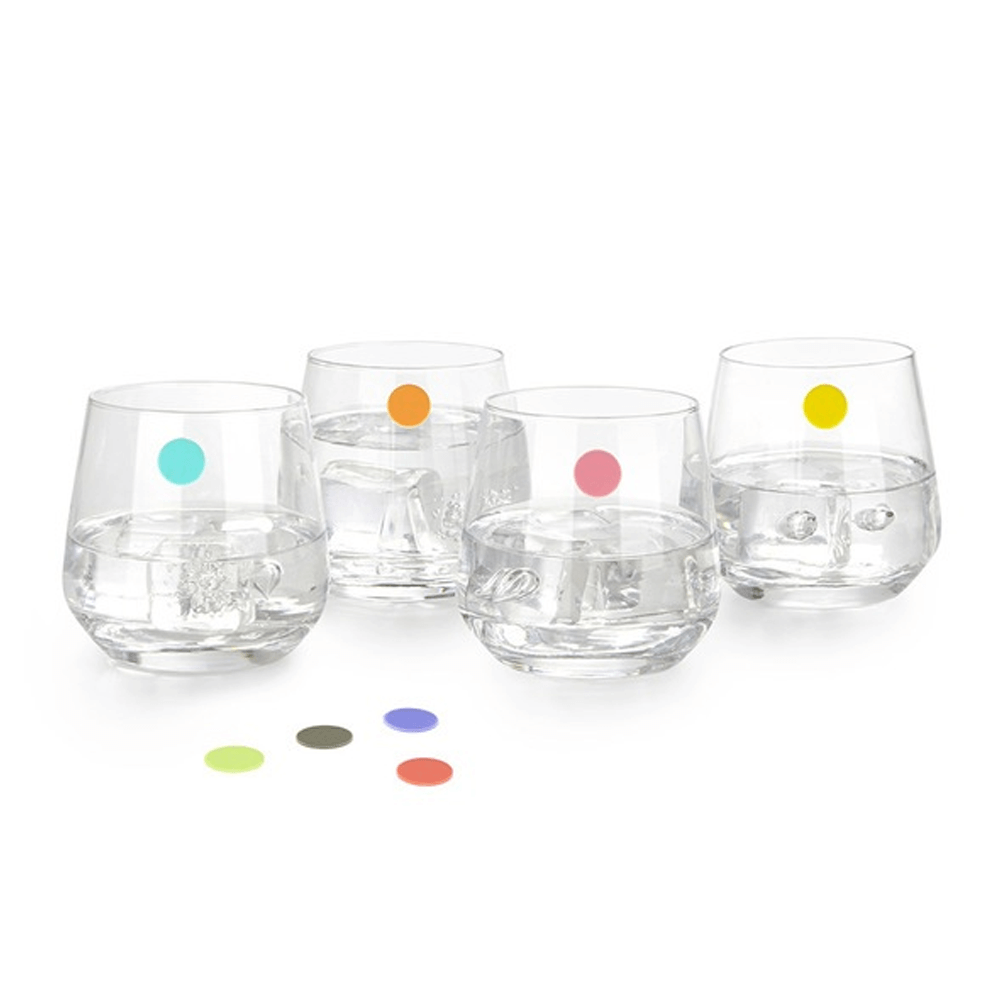Sbam Design Set di 8 stickers segna bicchieri – Pois colorati 2025