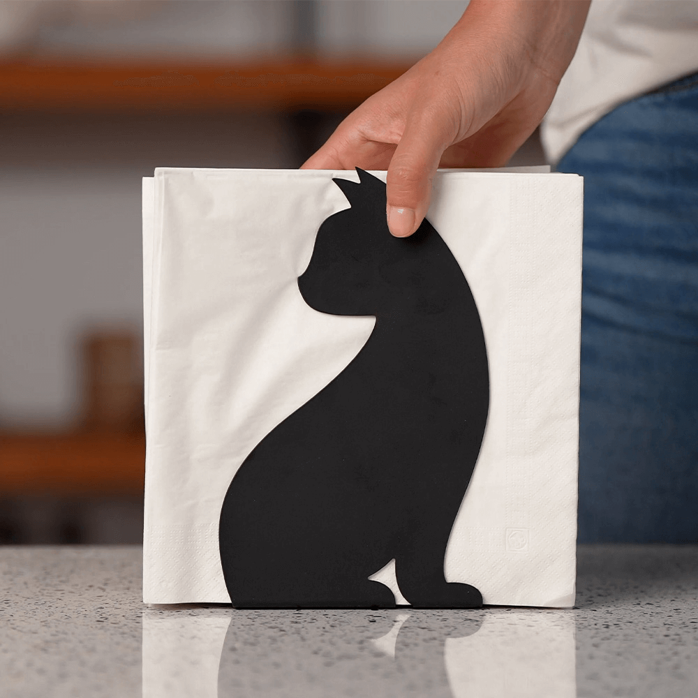 Sbam Design Portatovaglioli in metallo – Gatto Nuovo