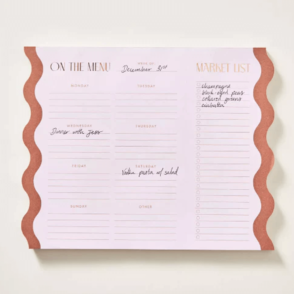 Sbam Design Meal planner settimanale Pezzi Unici
