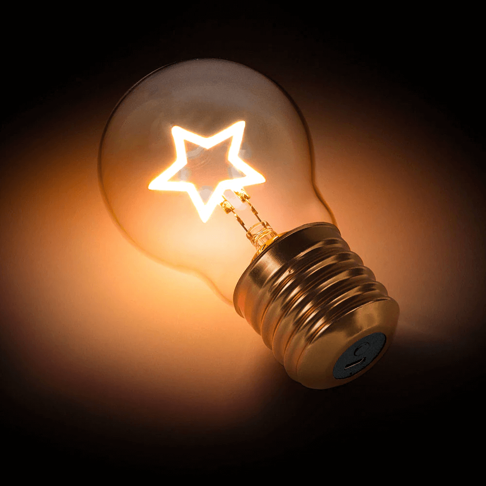 Sbam Design Piccola lampadina da tavolo ricaricabile – stella Qualità