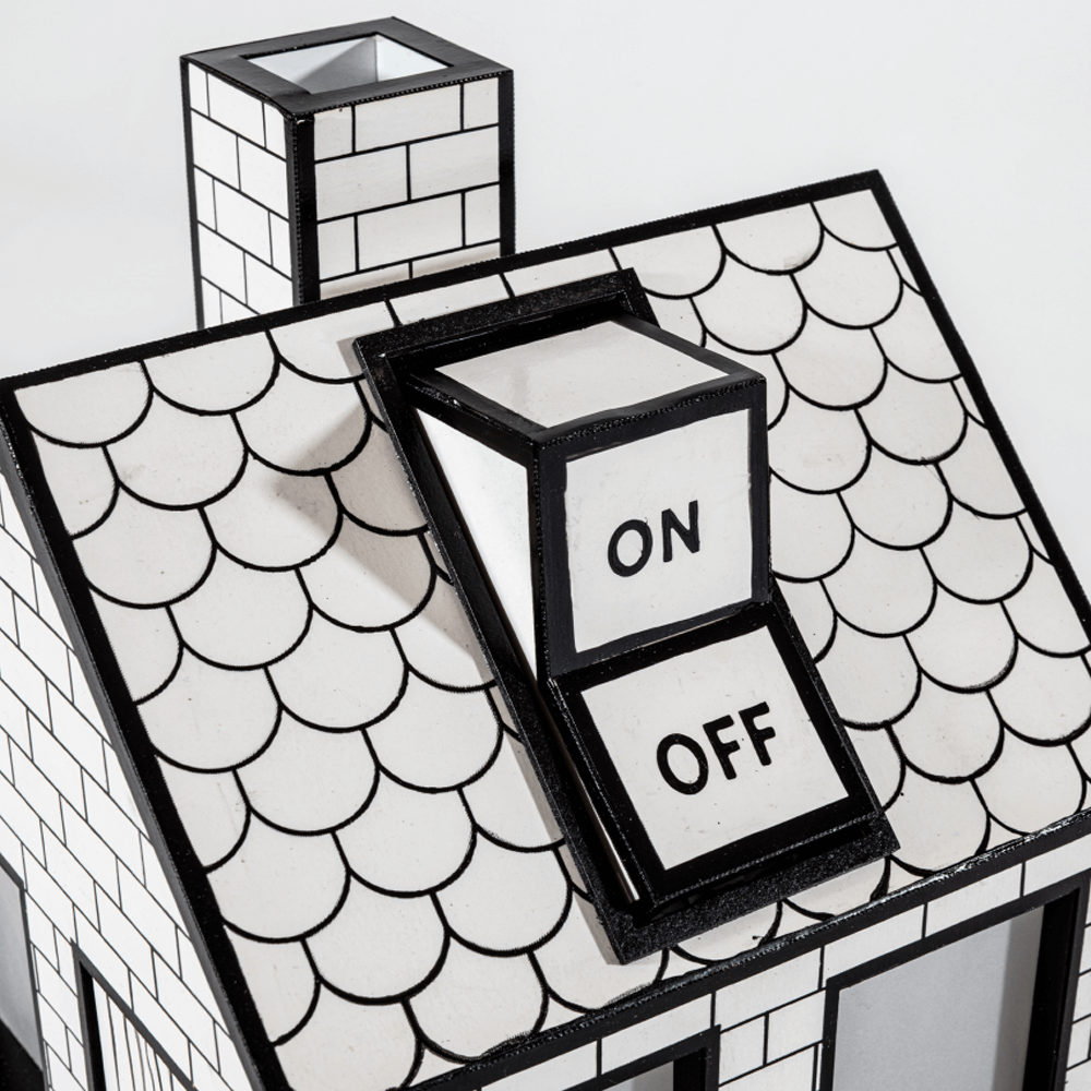 Sbam Design On Off Lamp – Lampada da tavolo in carta riciclata Prezzo Ridotto