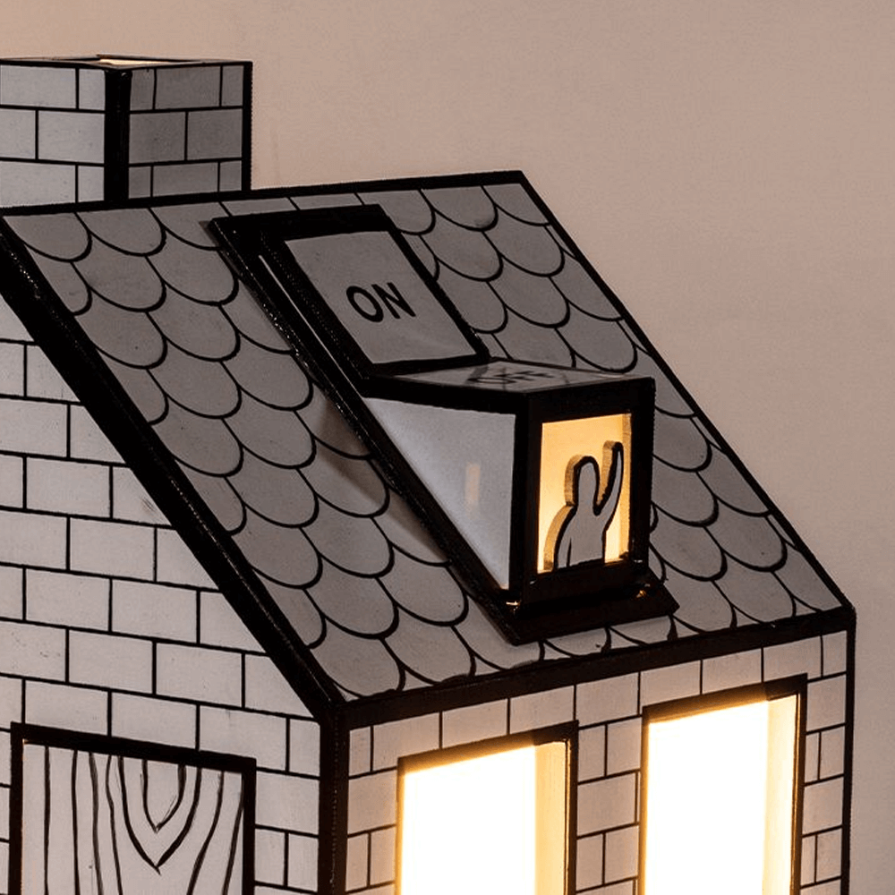 Sbam Design On Off Lamp – Lampada da tavolo in carta riciclata Prezzo Ridotto
