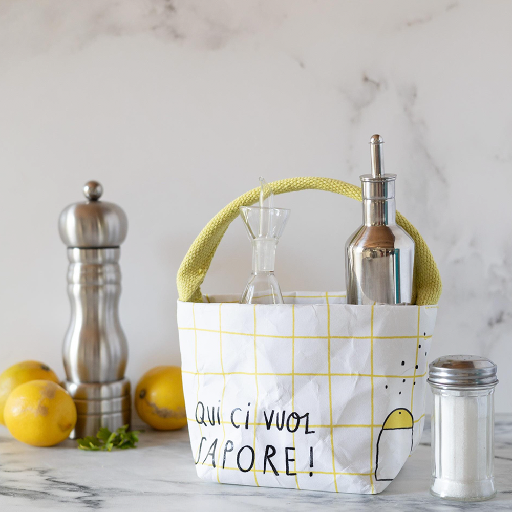 Sbam Design Cestino porta condimenti “Qui ci vuole un pò di sapore” In Vendita