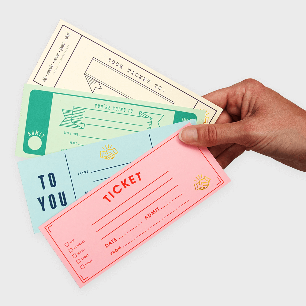Sbam Design Blocchetto di tickets buoni regalo Qualità