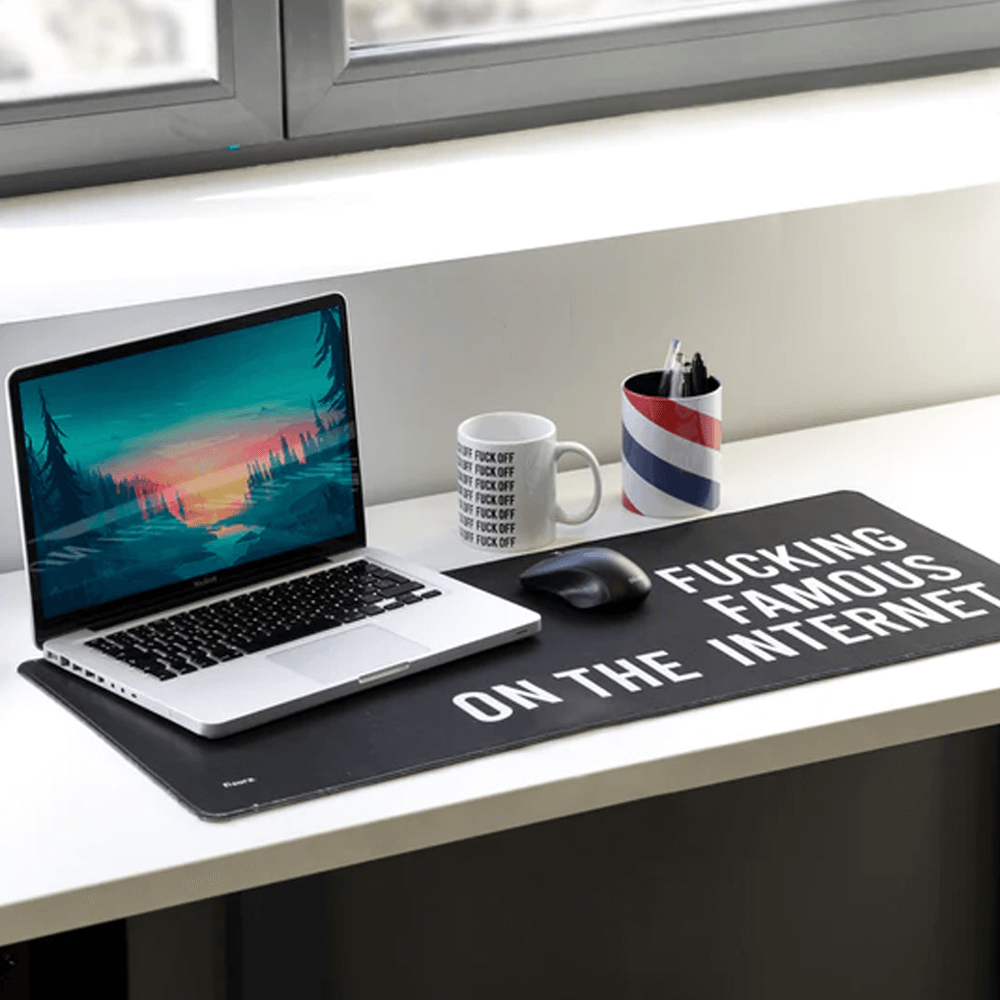 Sbam Design Tappetino mouse grande – Fucking famous on the internet Offerte