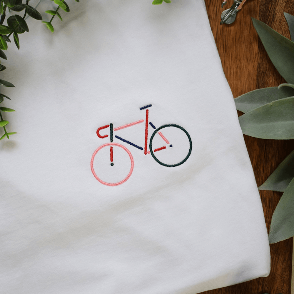 Sbam Design T-Shirt ricamata – bicicletta 2025