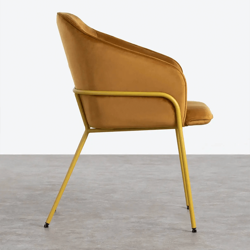 Sbam Design Poltroncina in velluto con struttura in metallo Italy
