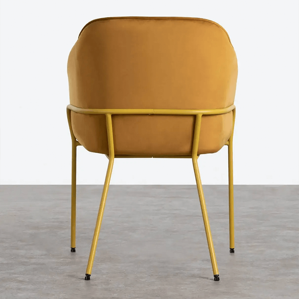 Sbam Design Poltroncina in velluto con struttura in metallo Italy