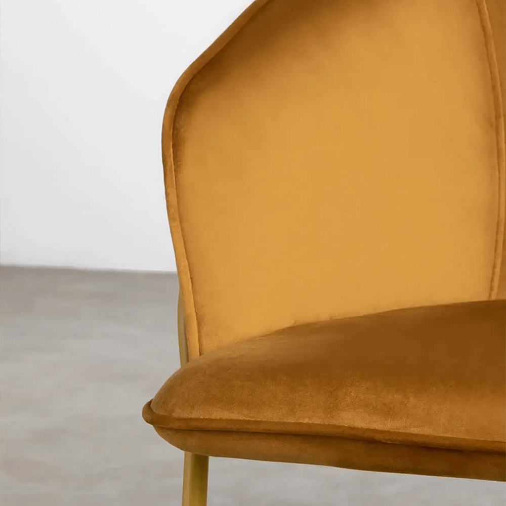 Sbam Design Poltroncina in velluto con struttura in metallo Italy