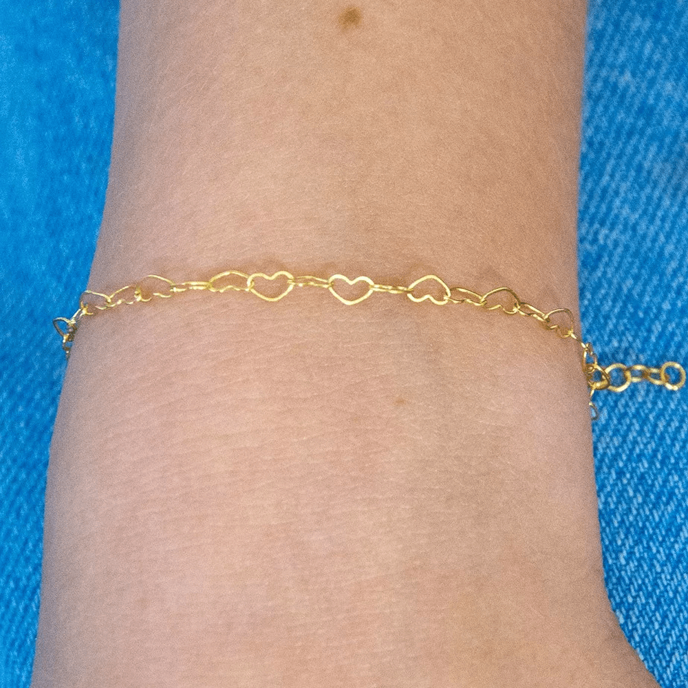 Sbam Design Bracciale catena cuori intrecciati Moda