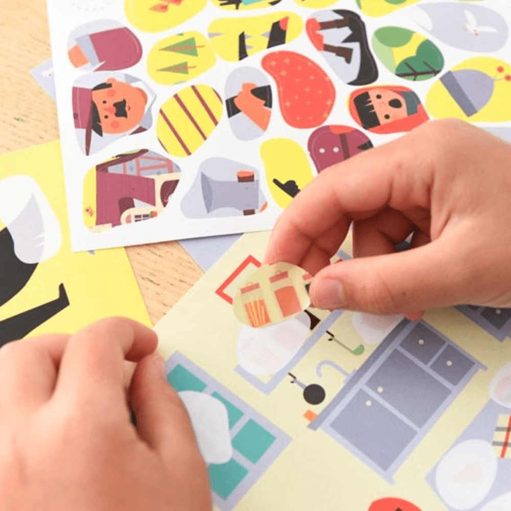 Sbam Design Cards con stickers – riccioli d’ oro e i tre orsi Spedizione Gratuita