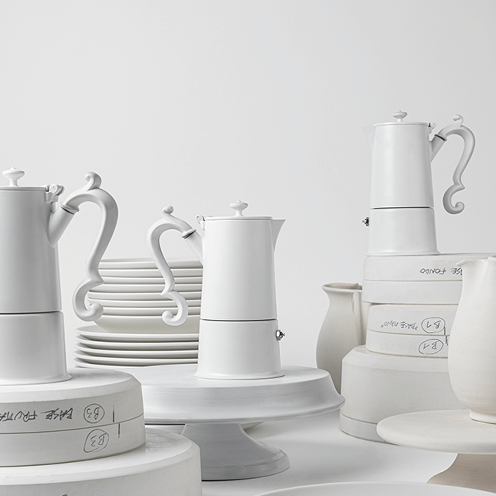 Sbam Design Caffettiera – Lady Anne White Hotsell