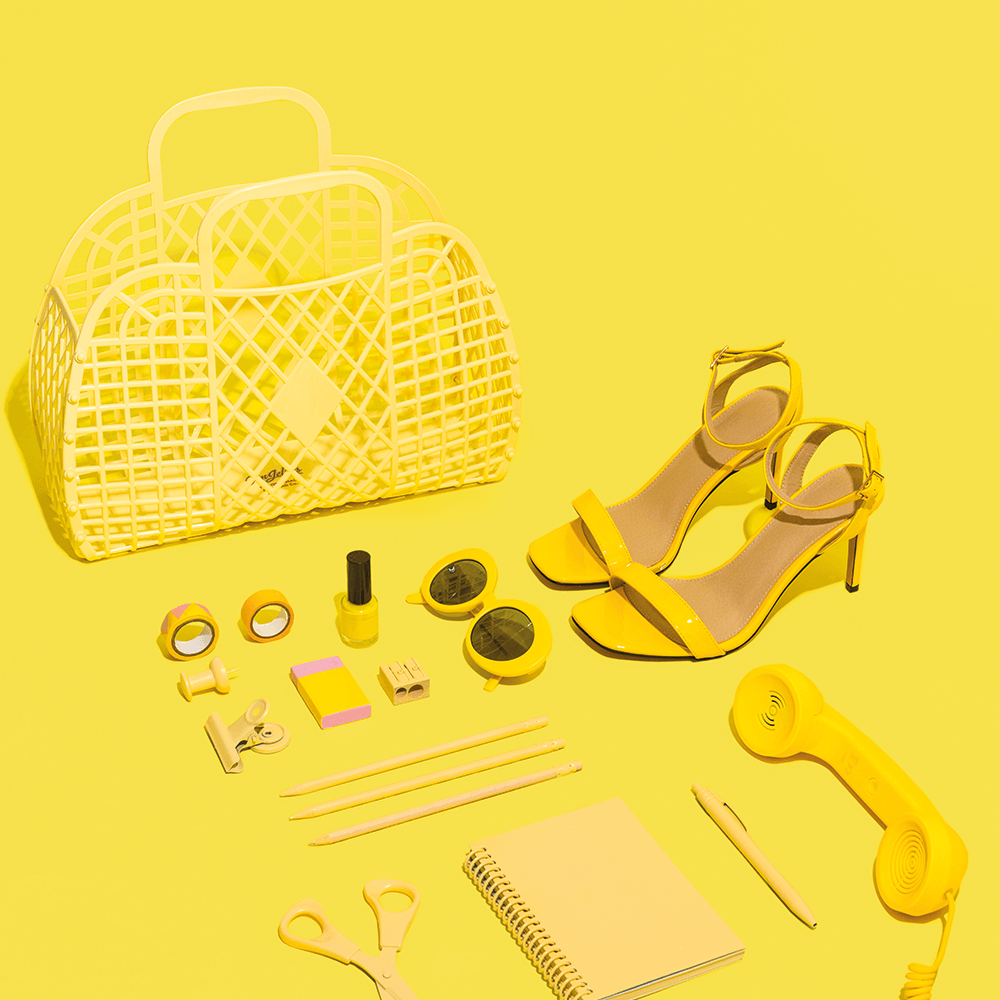 Sbam Design Borsa in plastica colorata – Retro Basket Novità