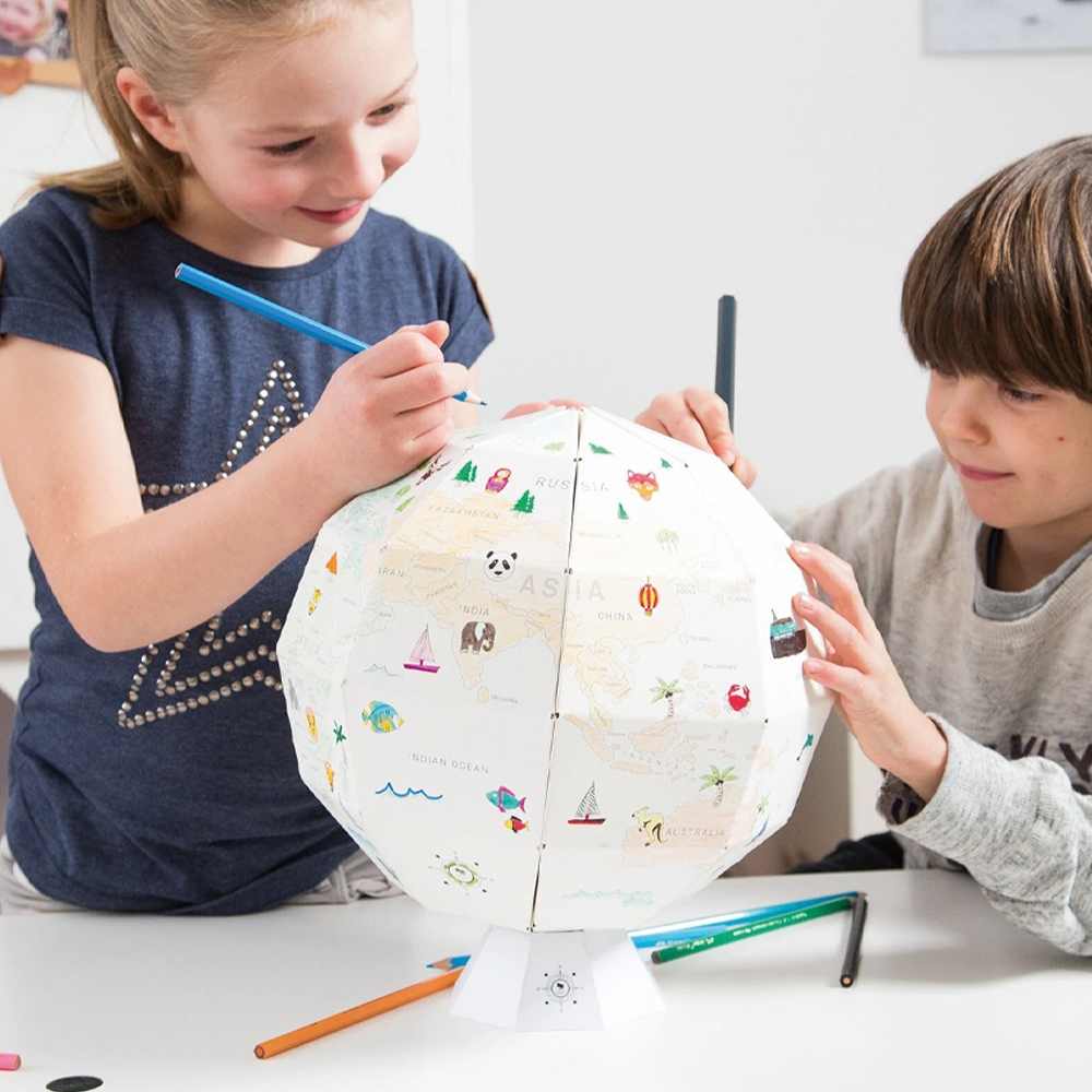Sbam Design Mappamondo in cartone da colorare Hotsell