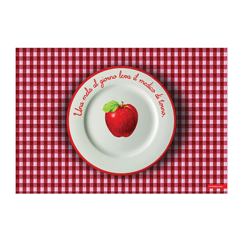 Sbam Design Tovaglietta lavabile Mangia e Impara – Rosso Offerte speciali