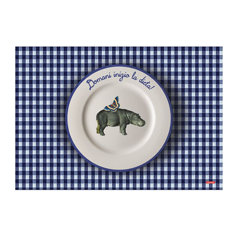 Sbam Design Tovaglietta lavabile Mangia e Impara – Blu chiaro Enormi risparmi
