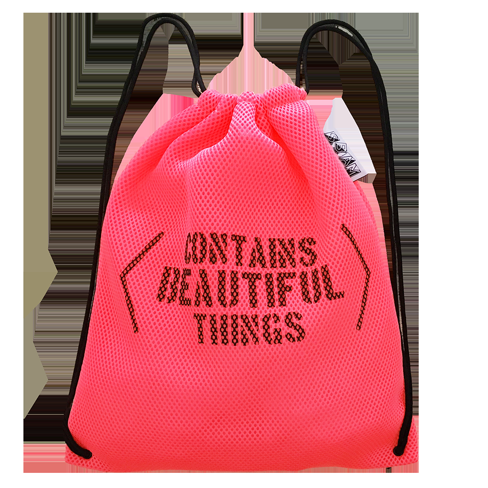 Sbam Design Zainetto in tessuto rosa “Contains Beautiful Things” ACQUISTA ORA