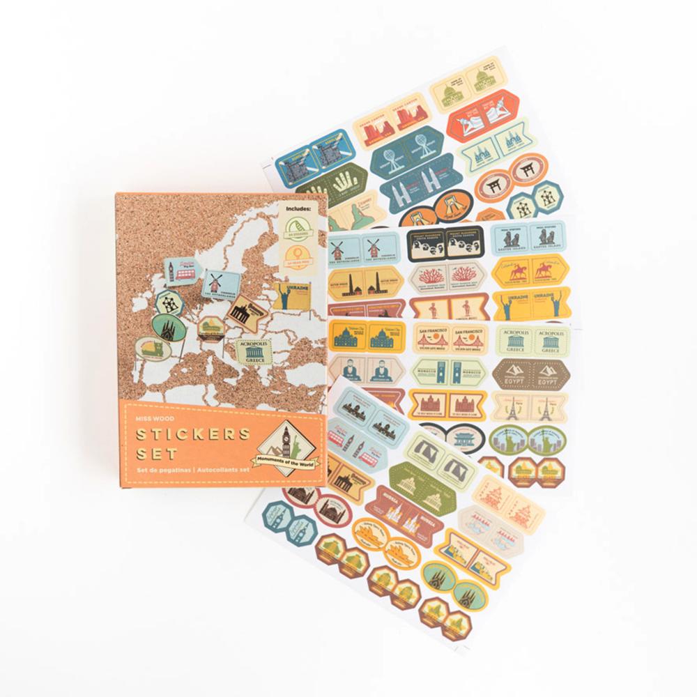 Sbam Design Stickers set per mappe – Monumenti Sostegno trimestrale