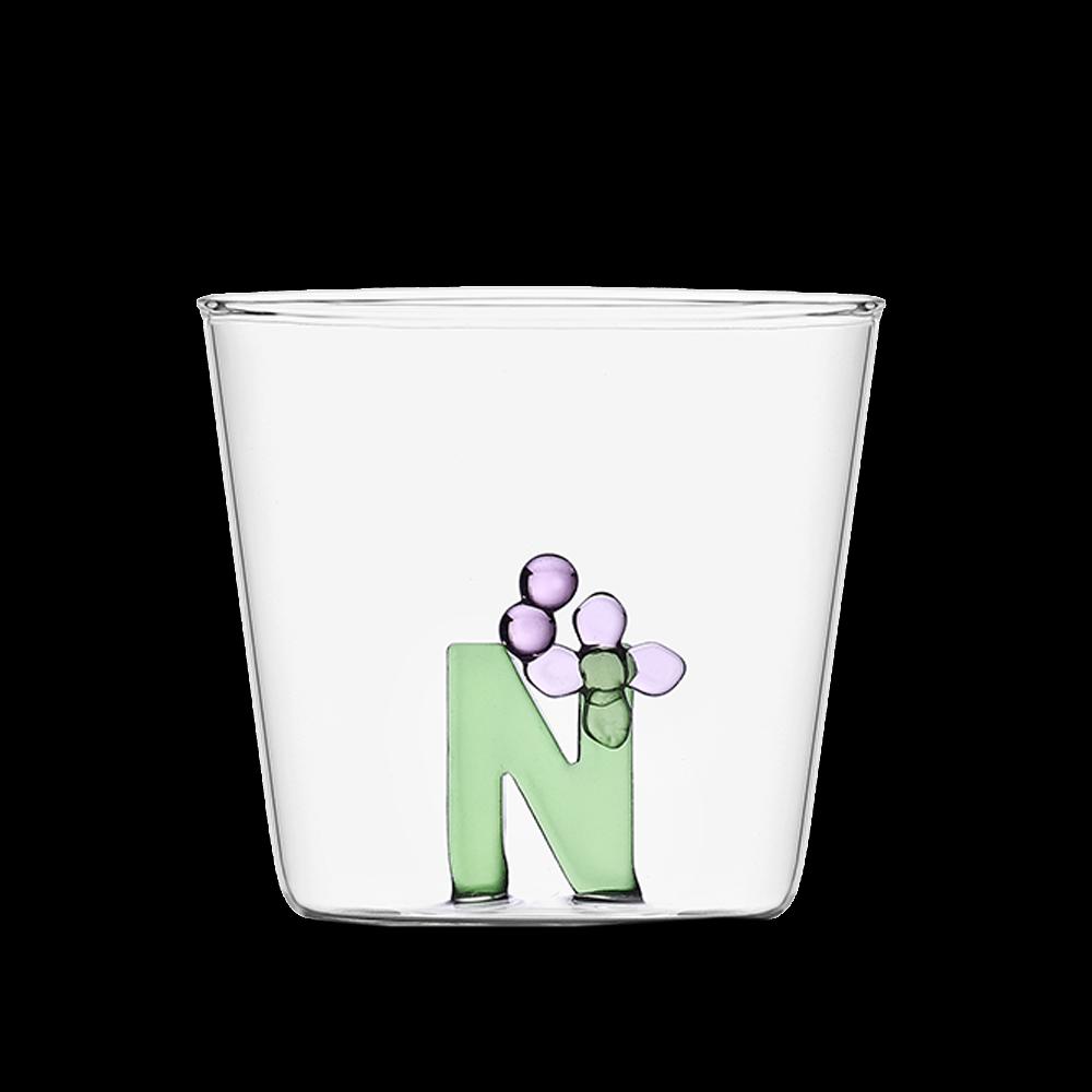 Sbam Design Tumbler Alfabeto Fiorito – bicchiere in vetro Fino al 55% di sconto
