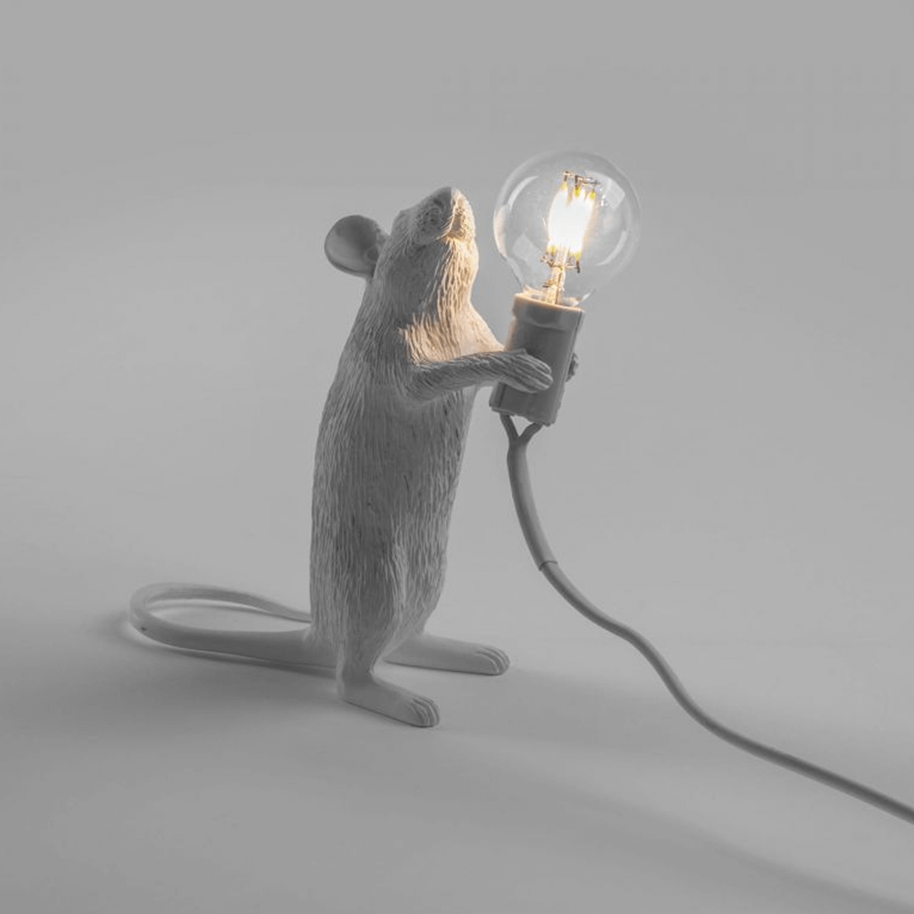 Sbam Design Mouse Lamp – White In Vendita