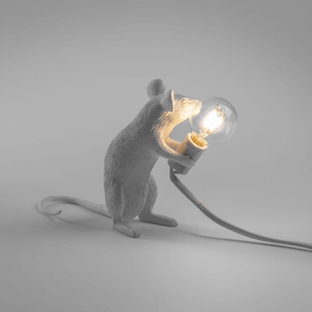 Sbam Design Mouse Lamp – White In Vendita