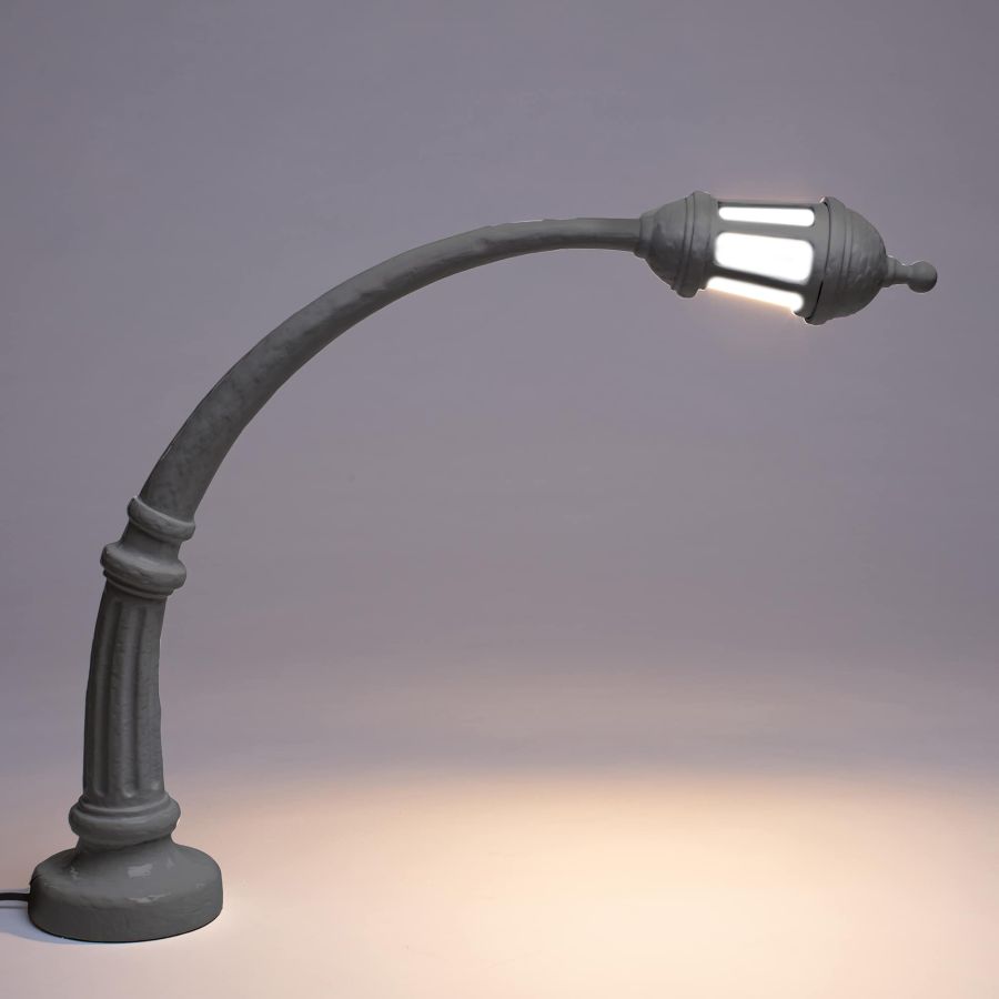 Seletti Street Lamp Desk Grey Presa
