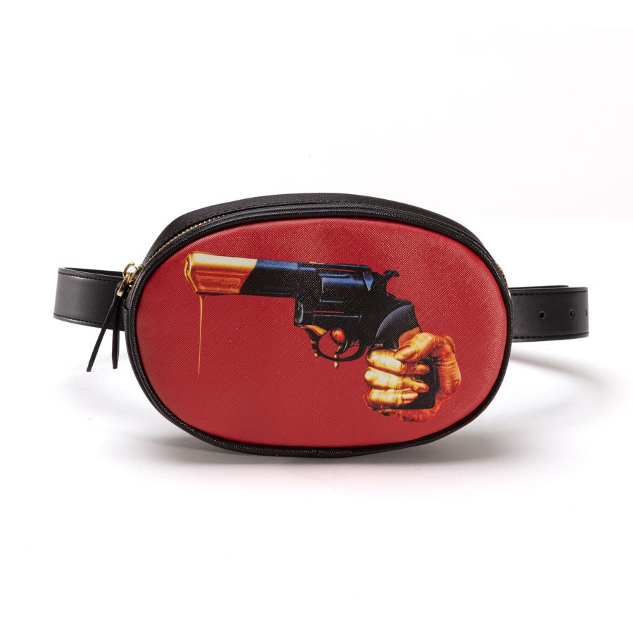 Seletti Waist Bag Shit Striped In Linea