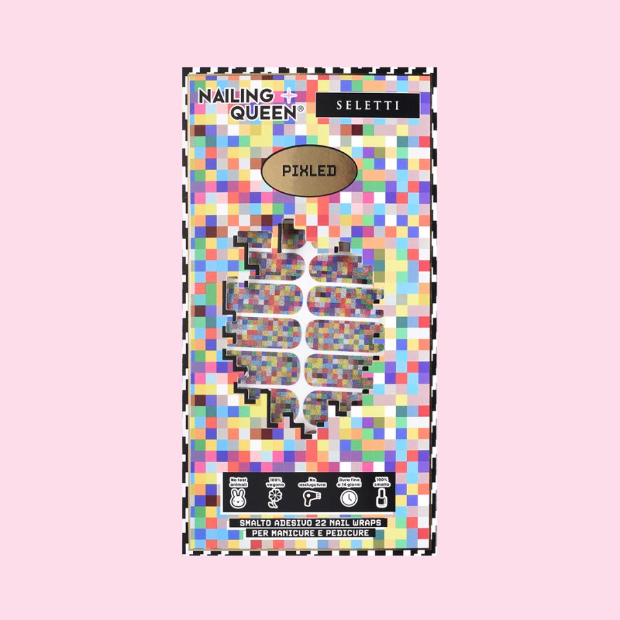 Seletti Set 22 Nail Wraps Pixled Vendita Calda