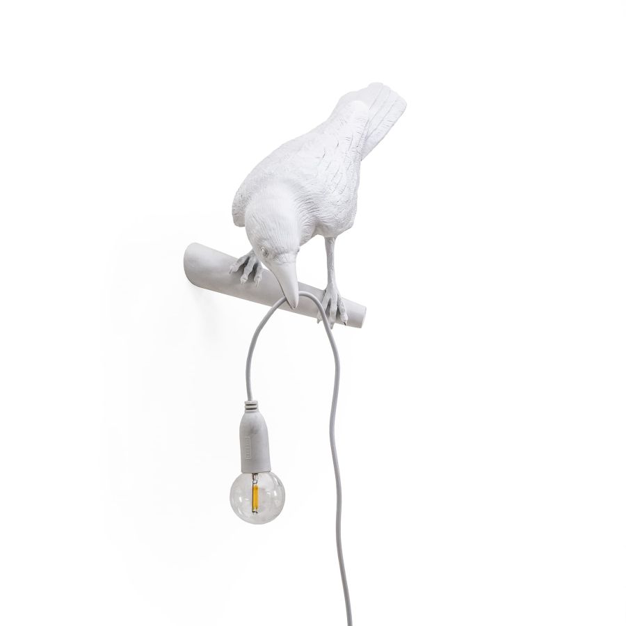 Seletti Bird Lamp White Looking Left OUTDOOR Negozio