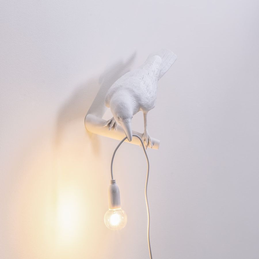 Seletti Bird Lamp White Looking Left OUTDOOR Negozio