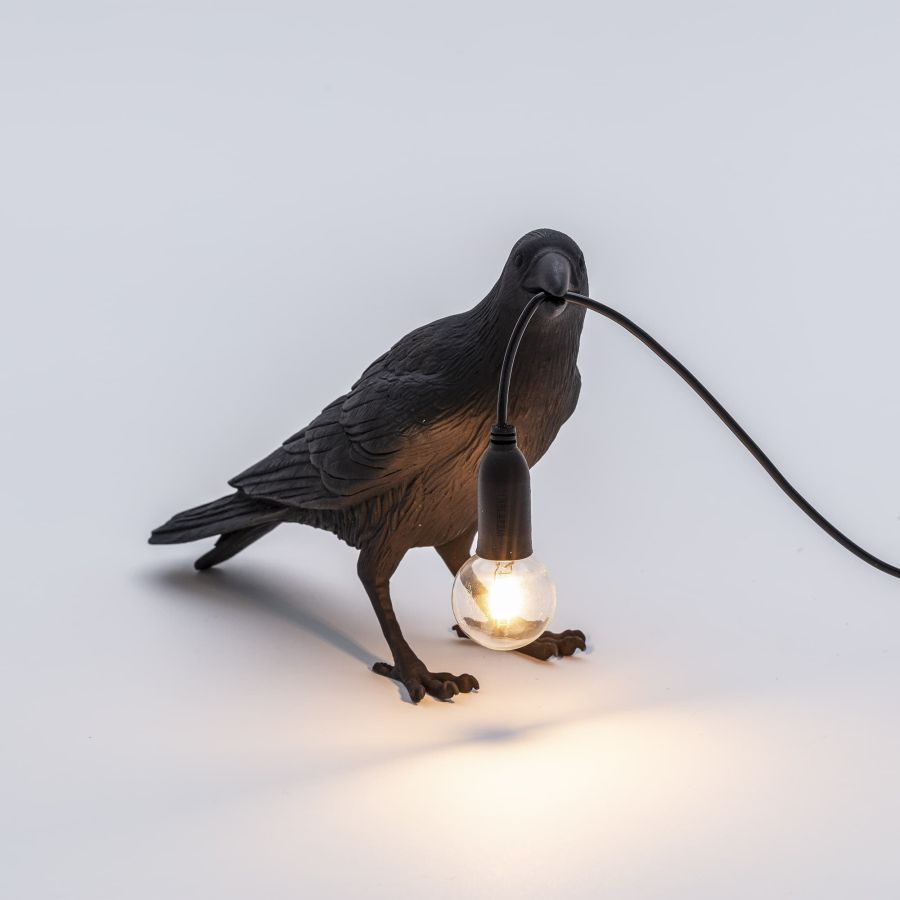 Seletti Bird Lamp Black Waiting OUTDOOR In Saldo
