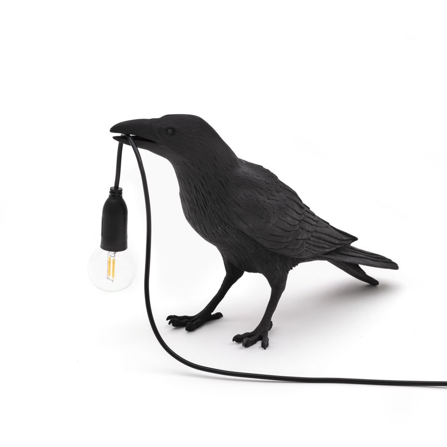 Seletti Bird Lamp Black Waiting OUTDOOR In Saldo