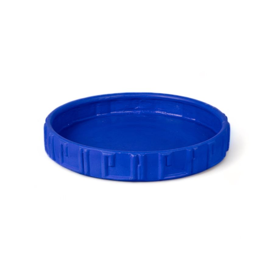 Seletti Terracotta Vase with Saucer Greca Blue In Vendita