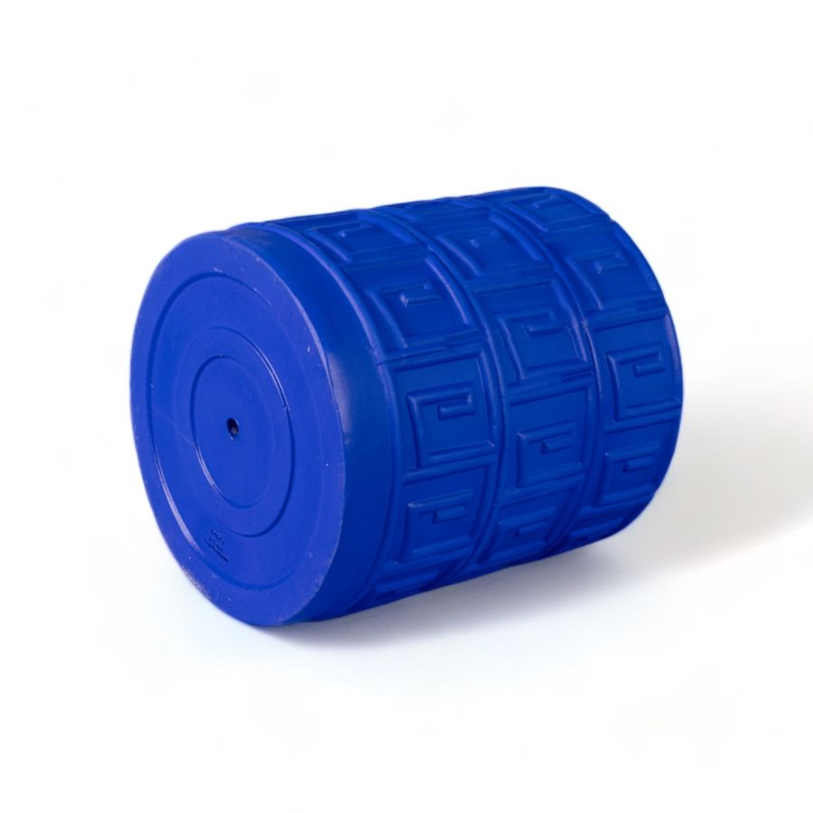 Seletti Terracotta Vase with Saucer Greca Blue In Vendita