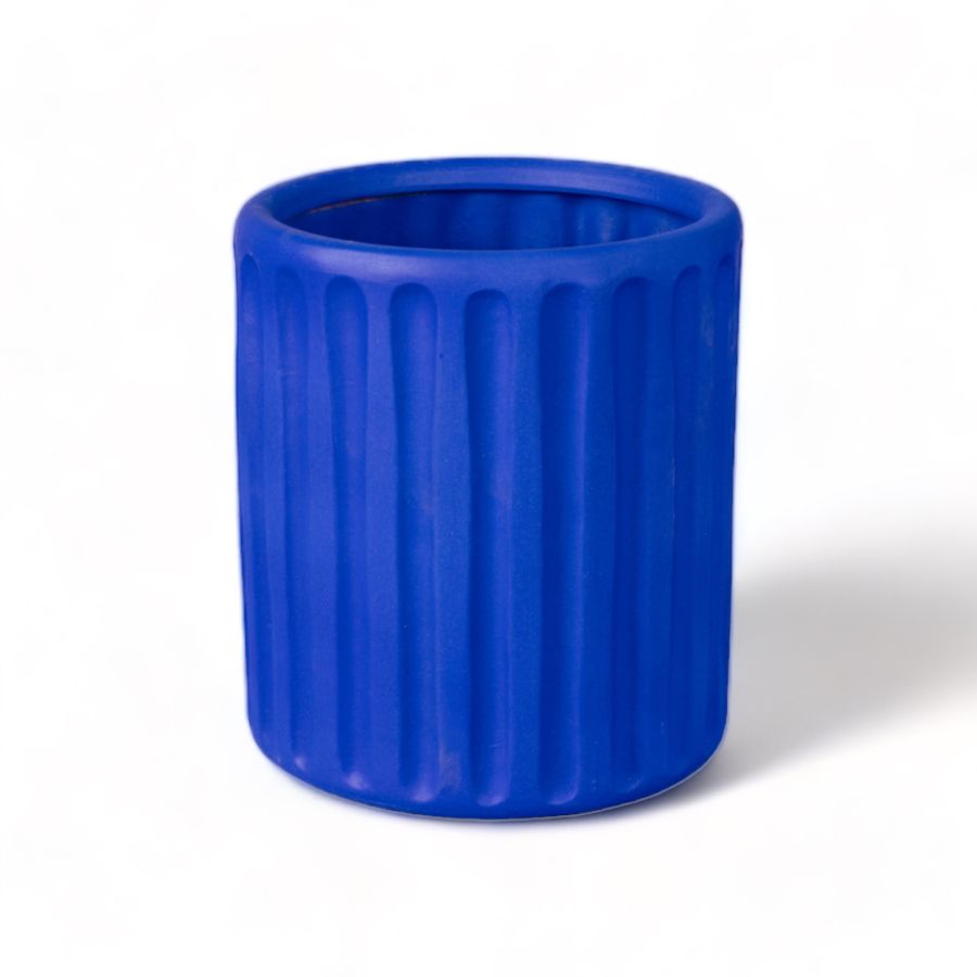Seletti Magna Graecia Terracotta Vase with Saucer Dorico Blue Saldi