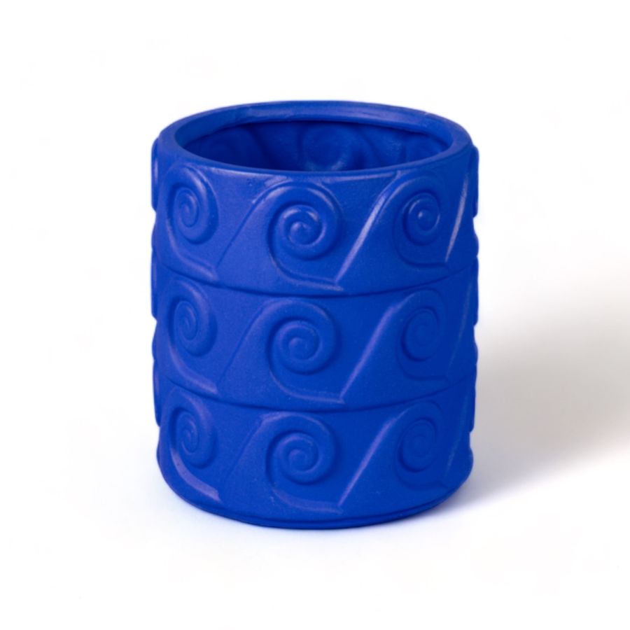 Seletti Terracotta Vase with Saucer Onda Blue Offerte