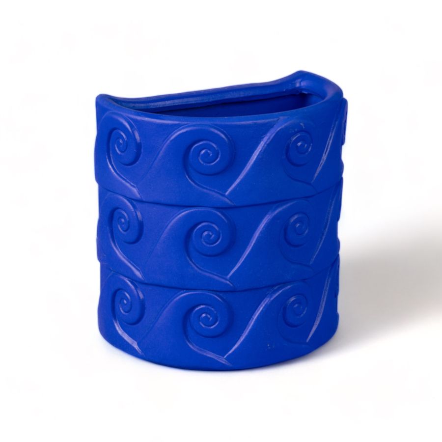 Seletti Terracotta Wall Vase Onde Blue Hotsell