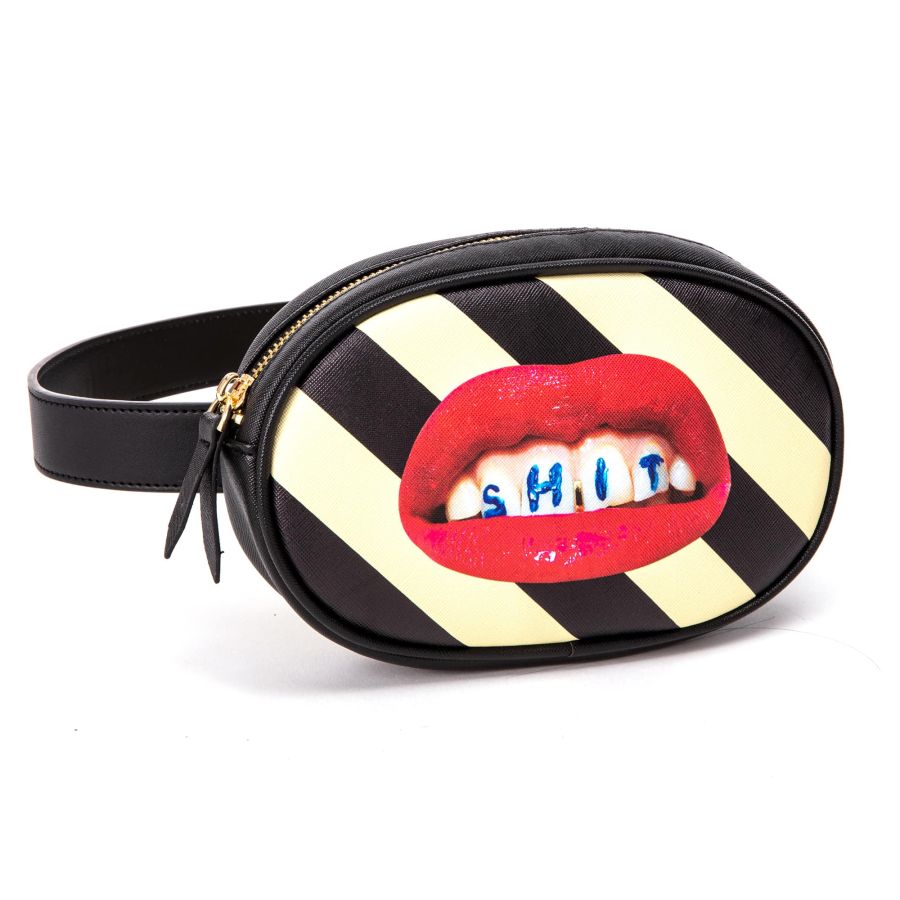 Seletti Waist Bag Shit Striped Italia