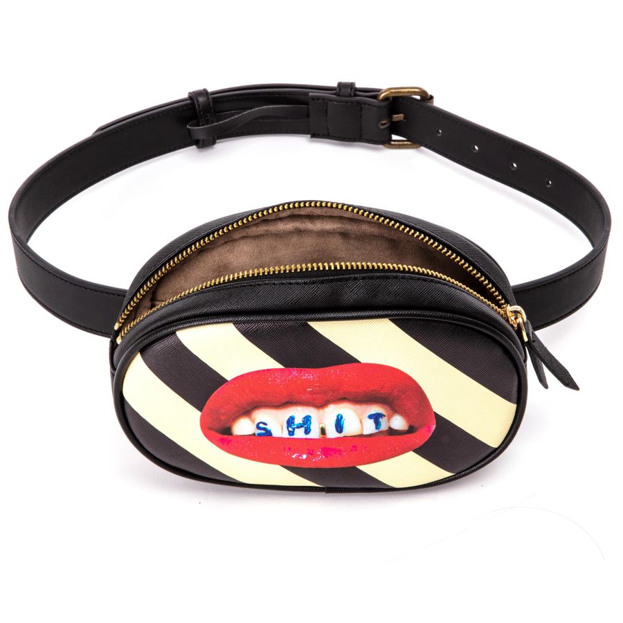 Seletti Waist Bag Shit Striped Italia