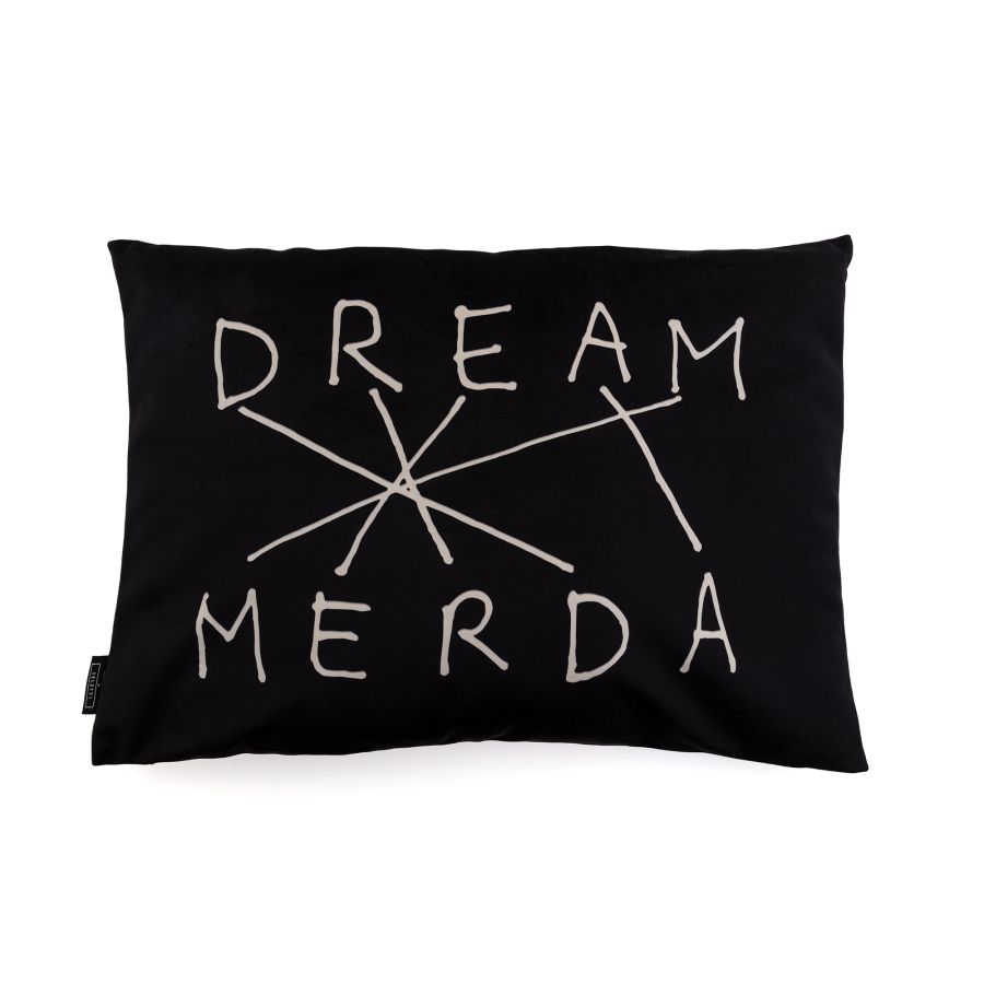 Seletti Cushion Dream-Merda Black Soddisfazione Garantita
