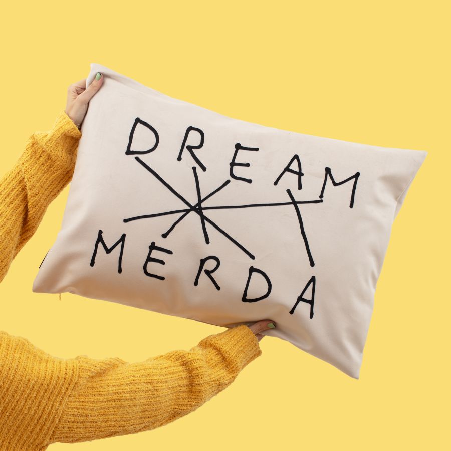Seletti Cushion Dream-Merda Black Qualità Garantita